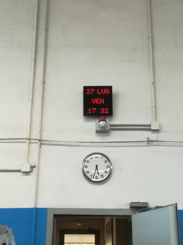  SIRIO DL305 orologio calendario con data ora sincronizzato con Oc500 rilevazione presenze Parma
